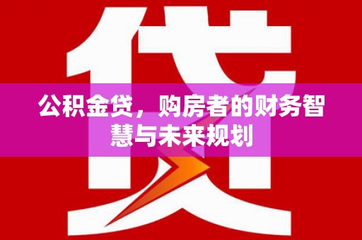 丰原公积金贷，购房者的财务智慧与未来规划