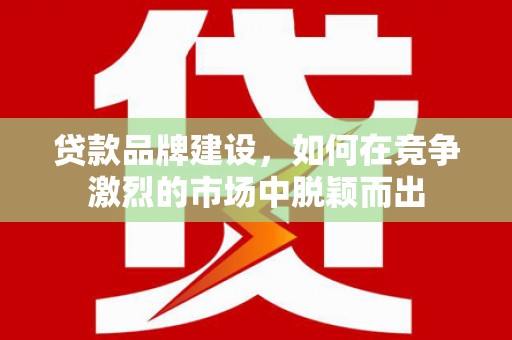 保定贷款品牌建设，如何在竞争激烈的市场中脱颖而出