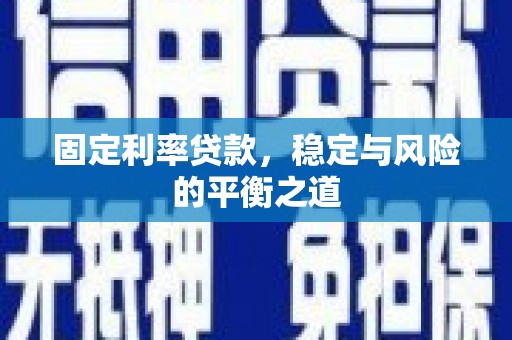 佳冬固定利率贷款，稳定与风险的平衡之道